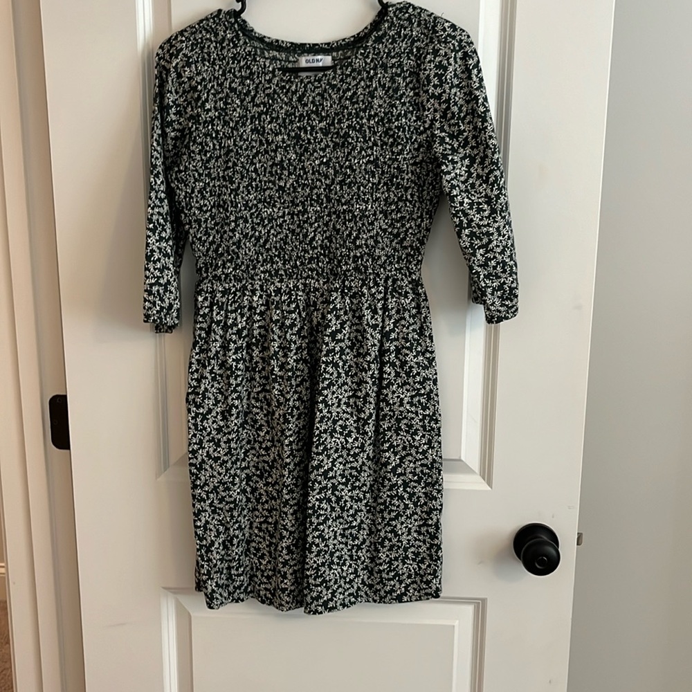 Old Navy green 3/4 length sleeve dress
